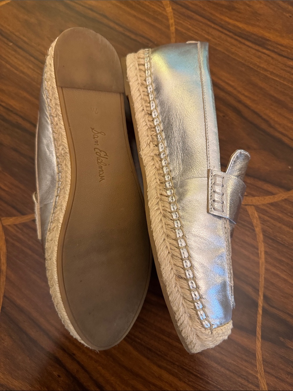 Sam Edelman Metallic Silver Penny Loafers - Picture 4 of 4